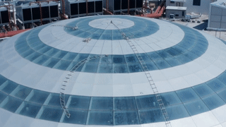 Prefab glass dome building