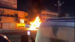 مسيرة تستهدف سيارة تحمل أعضاء من قوات الحشد الشعبي في غارة أمريكية على بغداد، 7 فبراير 2024