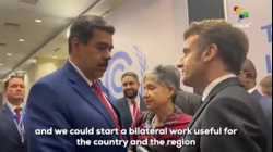 ماكرون يطلب لقاءً للتفاوض مع  مادورو، الذي يحيله إلى رئيس الوفد.  على هامش قمة المناخ 2022.