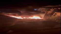 اللحظات الأولى للقصف الصاروخي الإسرائيلي للمستشفى المعمداني في غزة، ، 17 أكتوبر 2023