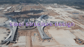 Steel structure space frame construction project