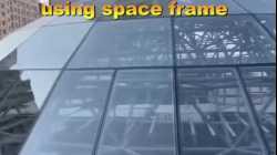 Steel structure dome roof glass installation