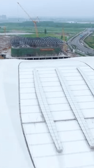 Stadium roof panels