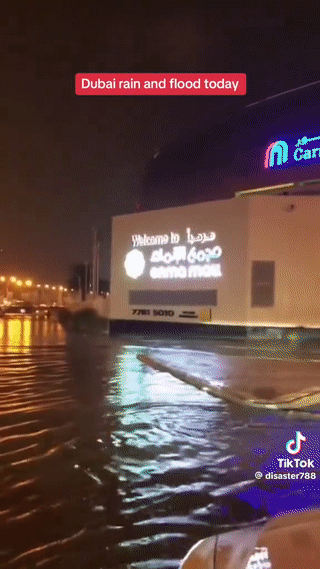 فيضانات دبي، منخفض الهدير، 17 أبريل 2024