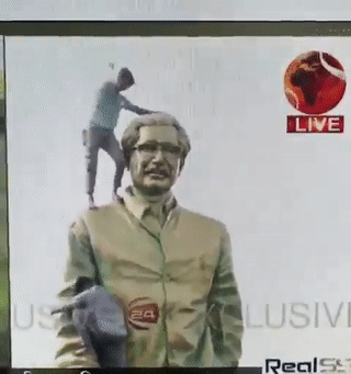 تحطيم تمثال الشيخ مجيب الرحمن في بنجلادش، أغسطس  2024