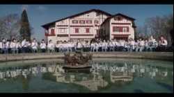 Students of a school in the French Basque Country applaud Beethoven's Fifth Symphony