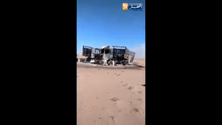 الشاحنة الجزائرية المستهدفة من الجيش المغربي وهي في طريقها من موريتانيا للجزائر، 3 نوفمبر 2021