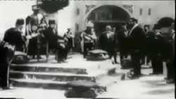 لحظة دخول تيودور هرتزل على السلطان عبد الحميد الثاني