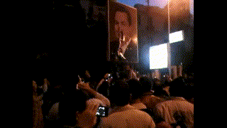احدى مظاهرات 25 يناير 2011 في مصر