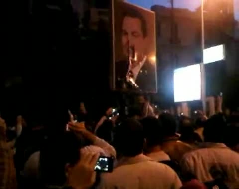 احدى مظاهرات 25 يناير 2011 في مصر