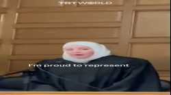 (مارس 2023) نادية قحف أثناء تأيدها اليمين كأول قاضية محجبة في المحكمة العليا الأمريكية